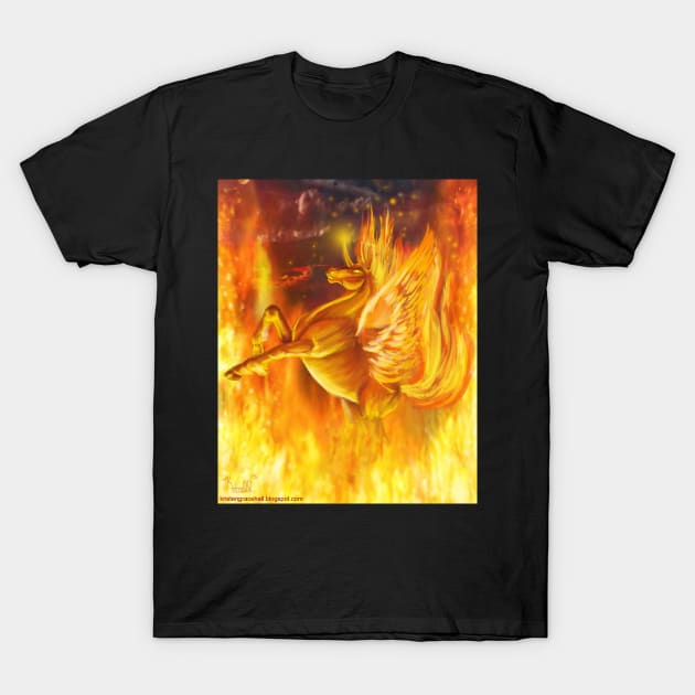 Fire Horse T-Shirt by Unicornarama